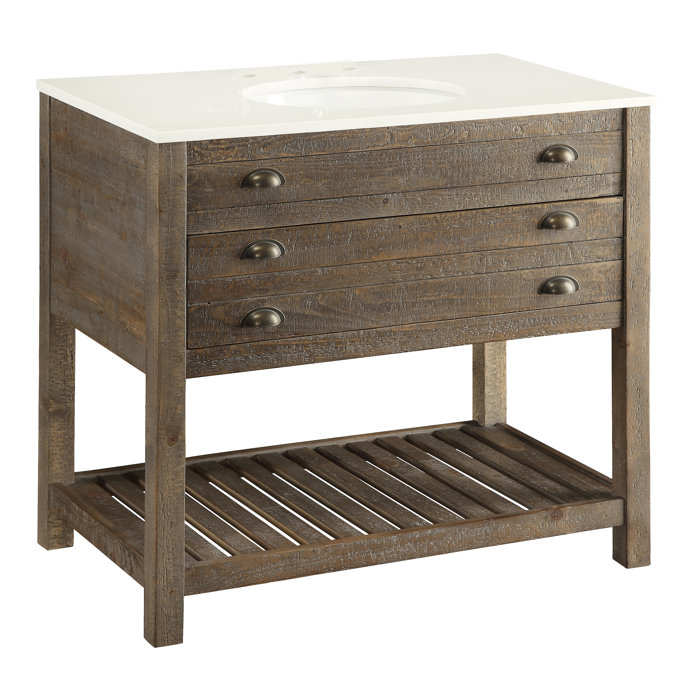 Birch Lane™ Leila 36'' Single Bathroom Vanity with Marble Top & Reviews